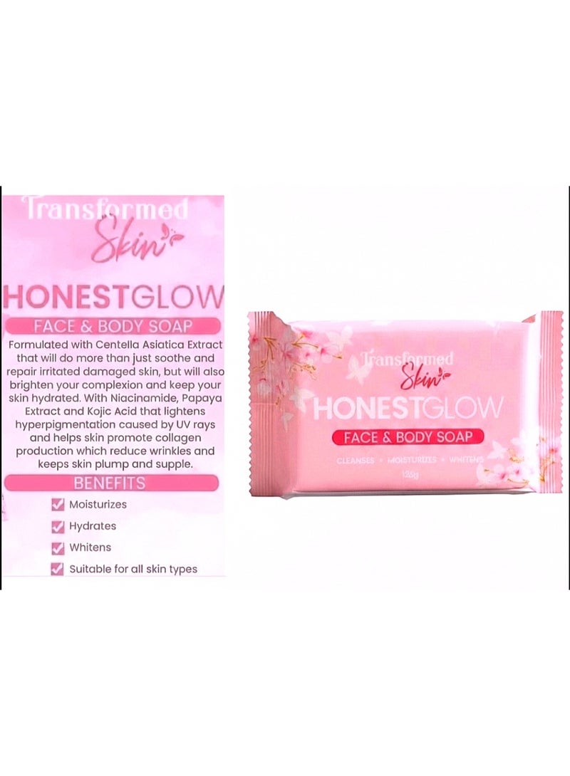 Transformed Skin HONEST GLOW, FACE & BODY SOAP 125g. - Image 2
